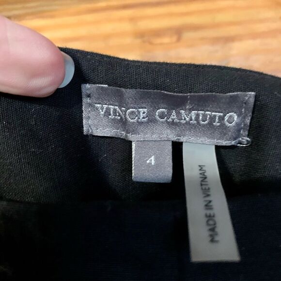 Vince Camuto Dress Pants Slacks Black Tapered Ankle Size 4 - Picture 9 of 9